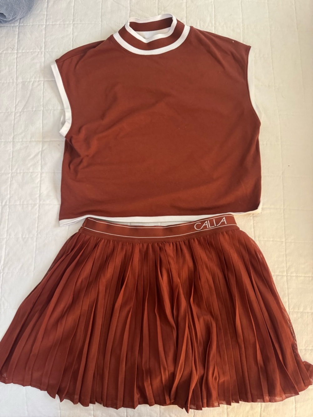 CALIA Two-Piece Pleated Skirt Tennis Golf Set